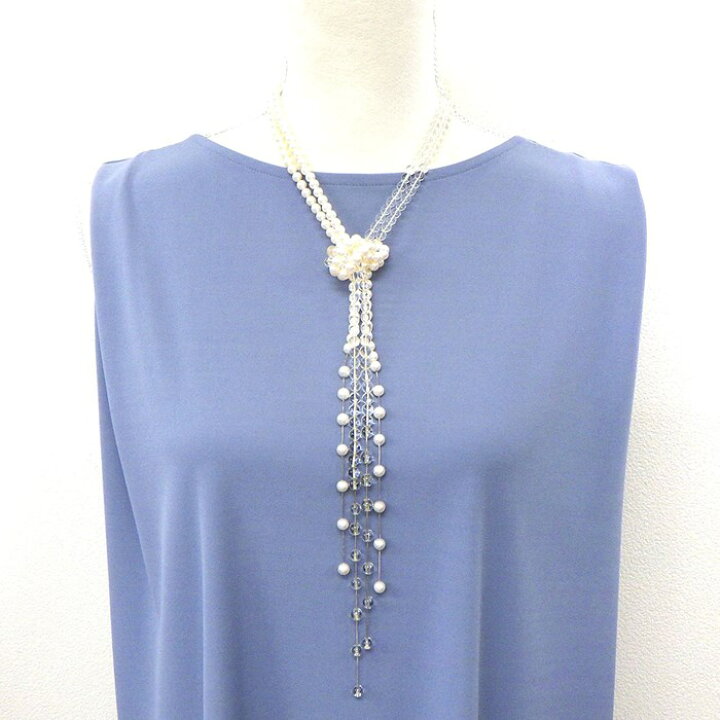 楽天市場】タサキ 田崎真珠 TASAKI ラリエットネックレス ナイアガラ  