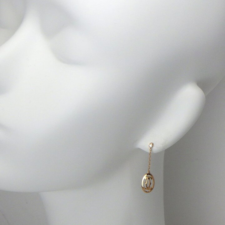 楽天市場】カルティエ Cartier ピアス ロゴ ドゥーブル 2C C2 1 