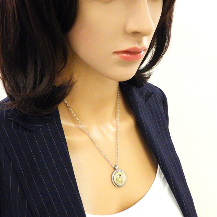 楽天市場】ティファニー Tiffany & Co. ネックレス セントクリストファー コイン メダル ラウンド サークル K18YG SV925  【中古】 : ジェイビーワークス 楽天市場店 ティファニー セントクリストファー コインネックレス K18 シルバー