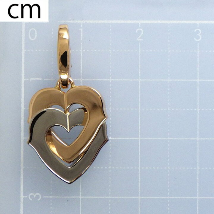 カルティエ Cartier チャーム ペンダントトップ ダブルハート K18PG K18WG 【箱・保付き】 【中古】 | ジェイビーワークス 楽天市場店