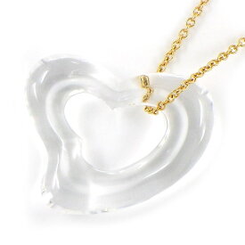 ティファニー Tiffany & Co. ネックレス オープンハート ロッククリスタル K18YG 【中古】