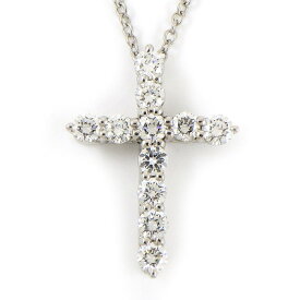ティファニー Tiffany & Co. ネックレス スモールクロス ダイヤモンド PT950 K18YG 【中古】
