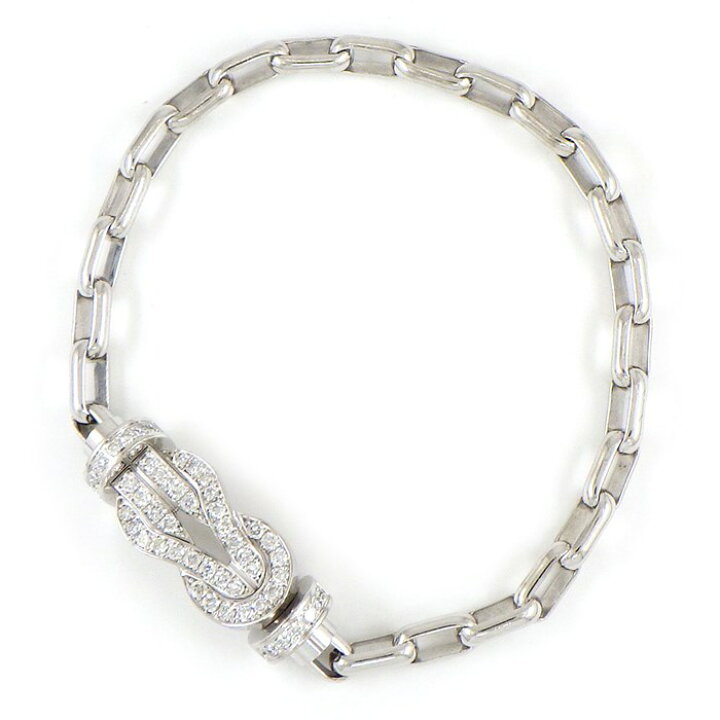 楽天市場 フレッド Fred ブレスレット シャンス アンフィニ Lm ラージ プレシャス リンクブレス チェーン フル パヴェ 50ポイント ダイヤモンド 0 96ct K18wg 17 中古 ジェイビーワークス 楽天市場店