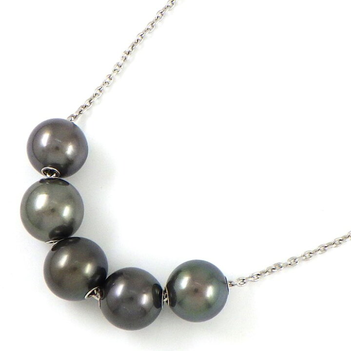 楽天市場】ミキモト MIKIMOTO ネックレス ステーション 5モチーフ 黒蝶 