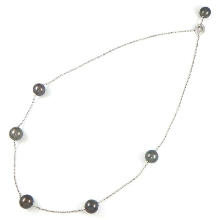楽天市場】ミキモト MIKIMOTO ネックレス ステーション 5モチーフ 黒蝶 