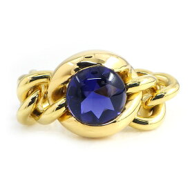 シャネル CHANEL リング ラウンド チェーン カボションカット アメジスト K18YG 9.5号 【中古】