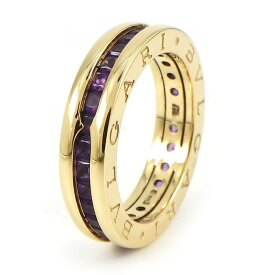 ブルガリ BVLGARI リング B-zero1 ビーゼロワン フル サークル エタニティ アメジスト K18YG 11号 / #51 【中古】