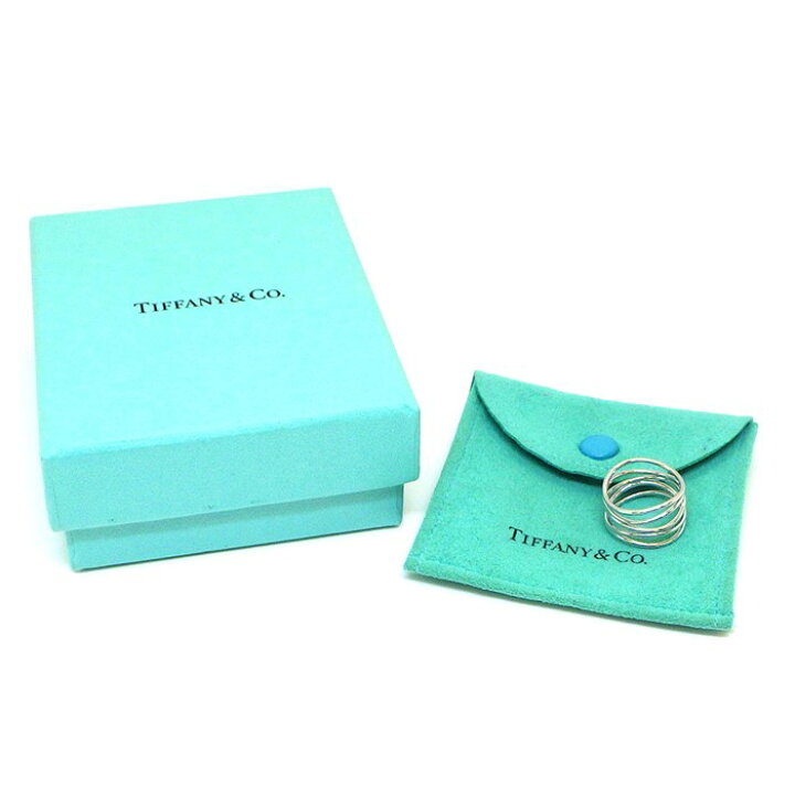 楽天市場】ティファニー Tiffany & Co. リング ウェーブ 5ロウ K18WG  