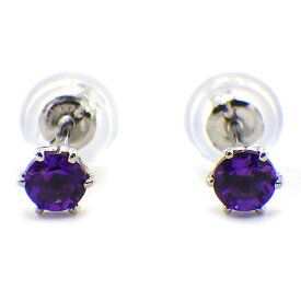 【アメジスト】 ピアス ソリティア ソリテール 2月 誕生石 アメジスト PT900