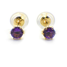 【アメジスト】 ピアス ソリティア ソリテール 2月 誕生石 アメジスト K18YG