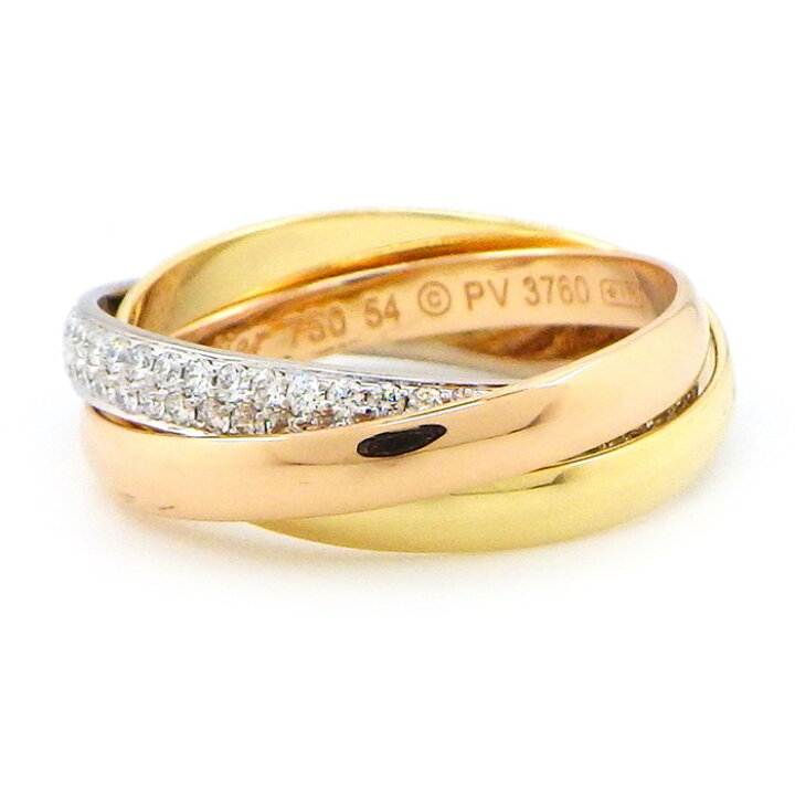 カルティエ Cartier リング トリニティ スリーカラー K18PG K18WG  