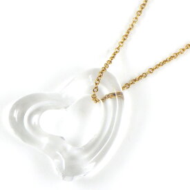 ティファニー Tiffany & Co. ネックレス オープン ハート ロッククリスタル K18YG 【中古】