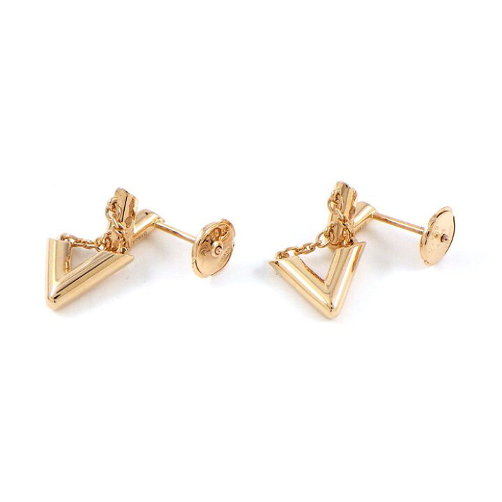 Louis Vuitton Lv volt upside down earrings, pink gold ( Q96972)