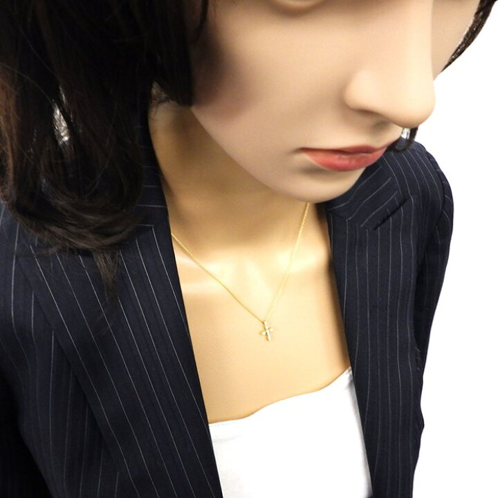 アーカー AHKAH ネックレス NNクロス AK0729010100 7ポイント プリンセスカット マーキスカット ラウンドカット ダイヤモンド 計0 14ct K18YG 中古 ジェイビーワークス 店