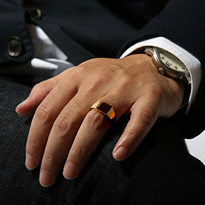 楽天市場 18金 印台 リング メンズ 男 指輪 K18 ゴールド 金 人気 ジュエリークラフトコロコロ