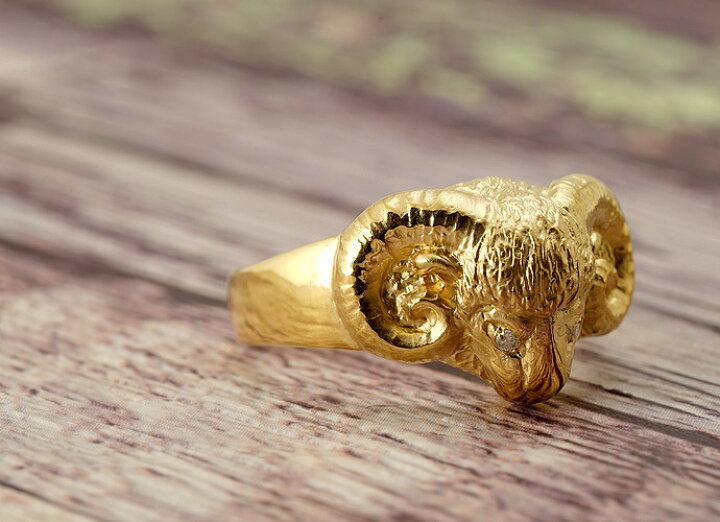 楽天市場】羊リング K18YG レディース メンズ ユニセックス  