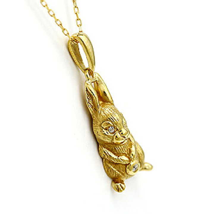 楽天市場】ネックレス レディース ゴールドネックレス K18 うさぎ  