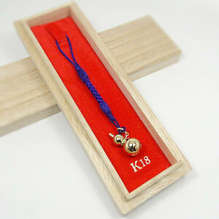 楽天市場】18金 キーホルダー すず 中 ひさご 根付 K18 鈴 携帯  