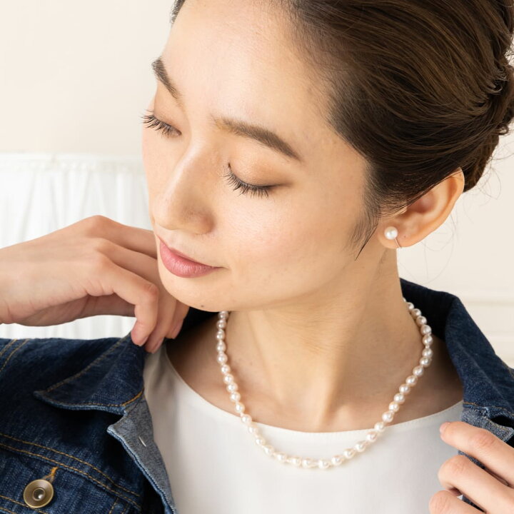 楽天市場】【店内全品5%off】【即納】普段使い パールネックレス 