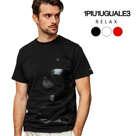 1PIU1UGUALE3 RELAX ウノピゥウノウグァーレトレ リラックス 3ロゴプリント半袖Tシャツ メンズ 半袖 Tシャツ ウノピュウウノ ブランド ファッション
