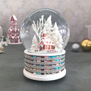 ジュエルスノードームオルゴール チャーチ 010663【ハルモニア スノードーム オルゴール お洒落 おしゃれ クリスマス装飾 クリスマス飾り クリスマスデコレーション アンティーク 母の日 父
