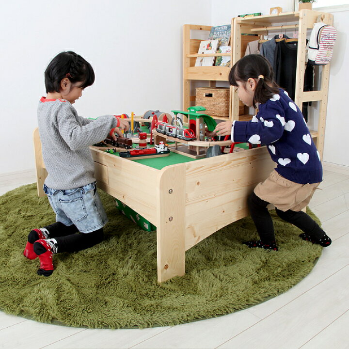 楽天市場】【充英アート】天然木キッズ プレイテーブル 幅120cm JJ 