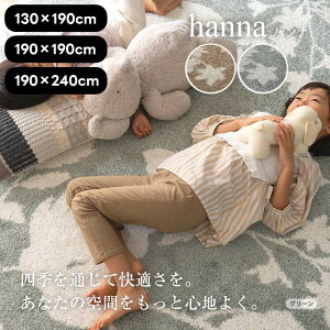 HOT&COOL���H���O�V���[�Y ���O �n���i hanna 130×190 190×190 190×240 �X�~�m�G�y���O ���O�}�b�g �O�~ �J�[�y�b�g �C���e���A�z