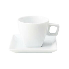 【とうしょう窯】カップ&ソーサーコレクション　スクエアピュアホワイト ソーサー　白