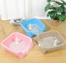 犬 トイレ 犬 トイレトレー ペットトイレ ペットトレー ワイド 犬用トイレ お掃除簡単 抗菌 マーキングポール付きトイレ しつけトレー 犬トイレトレー フチ付き 滑り止め トレーニング しつけ メッシュ しつけるウォールトレー