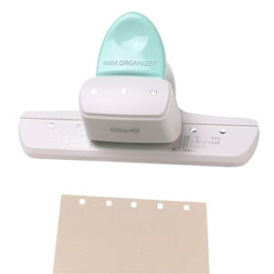 ルーズリーフ穴パンチ パンチ 穴径4mm 軽量 持ち運び便利 デイリープランナー 調整可能な スクラップブッキング用品用 単語帳作り 穴ペーパーパンチャー A8(mini)/A7/A6/A5サイズのルーズリーフ