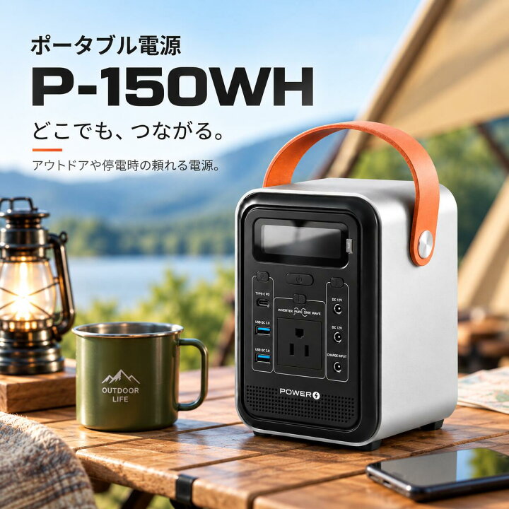 楽天市場】ポータブル電源 150WH 蓄電池 小型 バッテリー PSE認証済み 