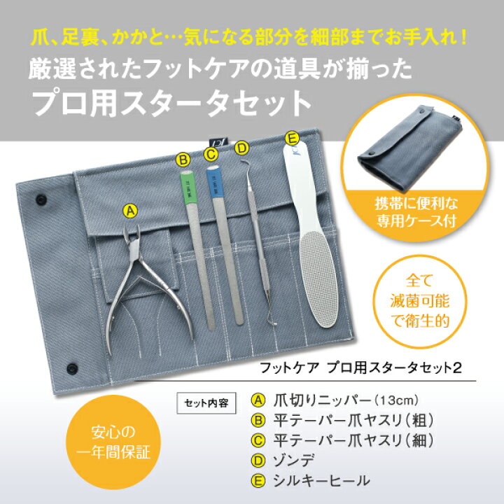 楽天市場】【フットケア プロ用スタータセット2】ニッパー・ゾンデ 