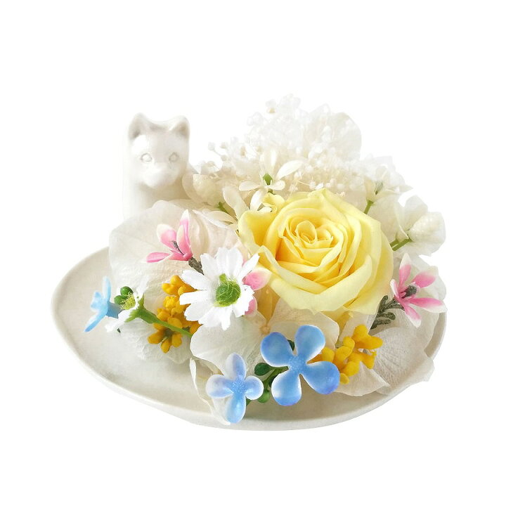 楽天市場 A 柴犬風 ペット お供え 花 メモリアルフラワー わんちゃん 柴犬 お悔み 命日 仏壇用 ペット供養 お供え花 J Dコーポレーション