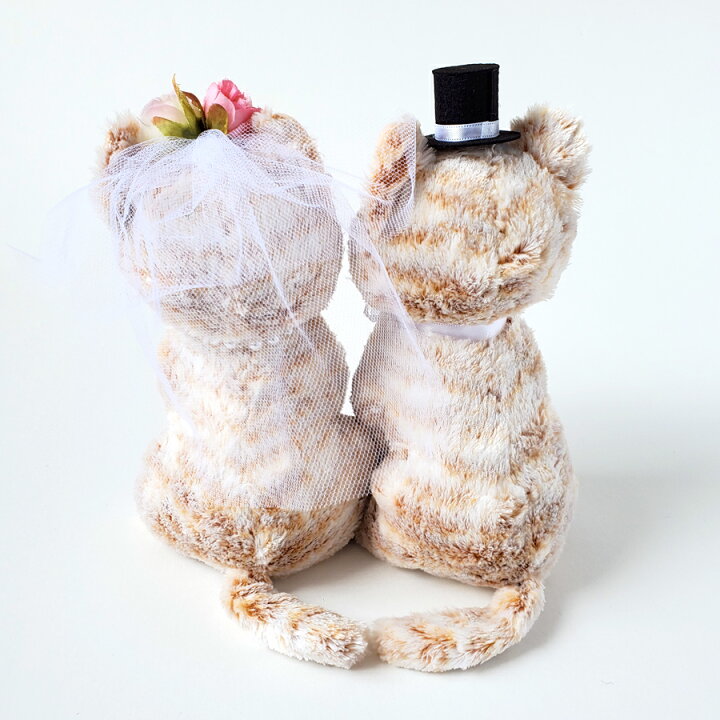 日本製リアルシリーズ ねこ 猫 トラ グレーペア トラネコ ウェルカムドール 結婚式 ぬいぐるみ 受付 最新入荷
