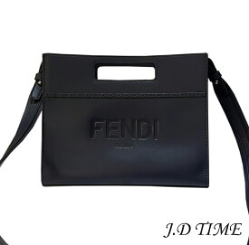 FENDI【フェンディ】ショッパースモール 2WAYレザー ネイビー シルバー金具 7VA547【USED】