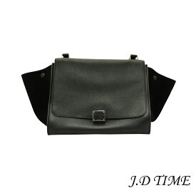 CELINE【セリーヌ】トラペーズ 174683ブラック シルバー金具2wayバッグ【USED】