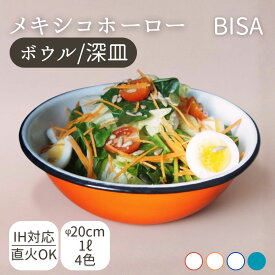 BISA ボウル 20cm サラダ 丼ぶり スープ ホーロー 琺瑯 メキシコ