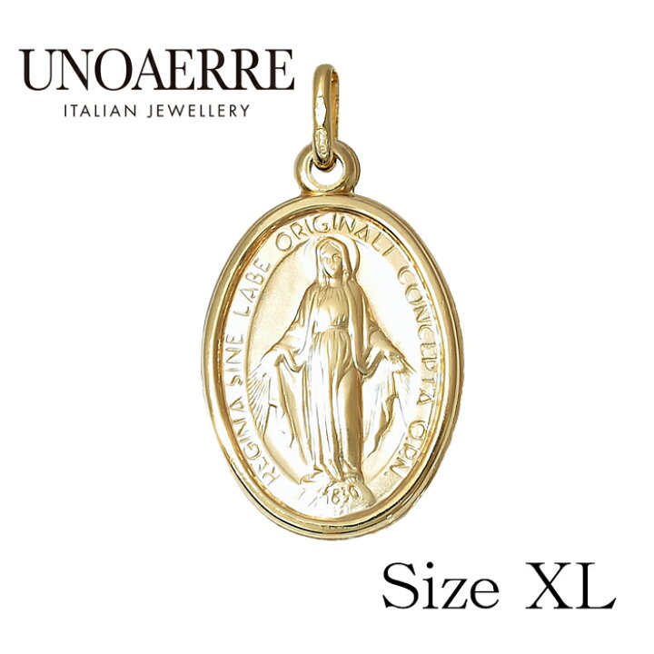 楽天市場】ウノアエレ K18 ゴールド メダイ マリア様 XLサイズ  