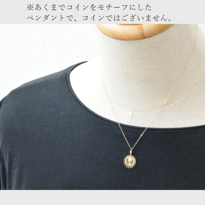 楽天市場】コイン モチーフ ペンダント ネックレス K18 ダイヤモンド 