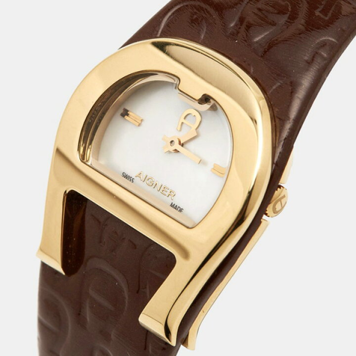 楽天市場】AIGNER アイグナー 時計 茶 ブラウン ゴールド ホワイト  