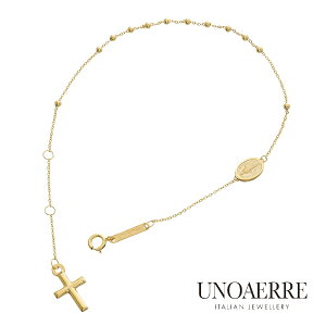 ウノアエレ ブレスレット k18 マリア メダイ コイン ロザリオ クロス 18金 750 イタリア unoaerre 不思議のメダイ 期間限定ポイント10倍