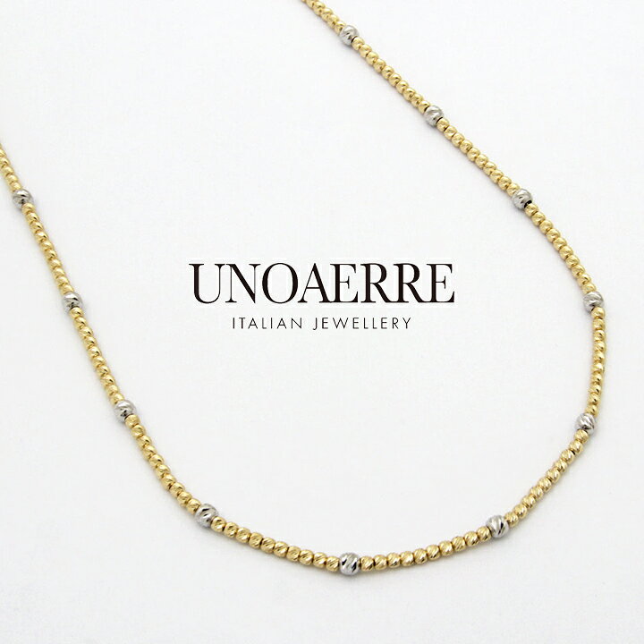 楽天市場】ウノアエレ【UNOAERRE】 ネックレス K18 コンビ ホワイト  