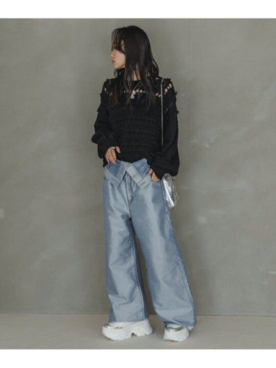 楽天市場】【SALE／20%OFF】グロッシーデニムワイドパンツ JEANASIS 