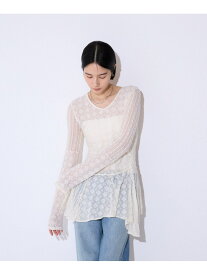 イレヘムレースミニワンピース JEANASIS ジーナシス ワンピース・ドレス チュニック ホワイト ブラック【送料無料】[Rakuten Fashion]