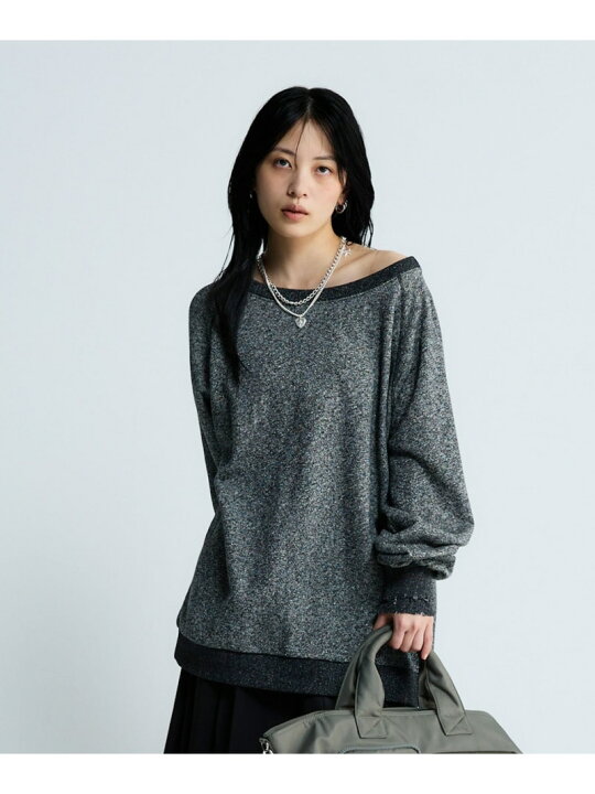 楽天市場】【SALE／66%OFF】オフショルラメミニウラケプルオーバー 