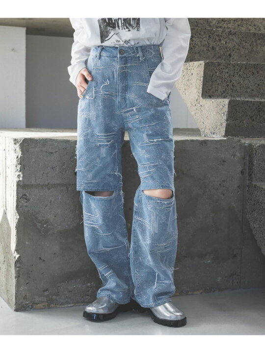 楽天市場】【SALE／40%OFF】スリットデニムパンツ JEANASIS ジーナシス  