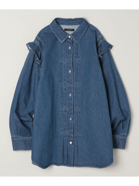 楽天市場】【SALE／20%OFF】デニムフリルレギュラーシャツ JEANASIS 