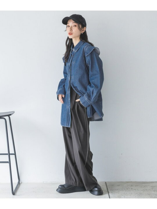 楽天市場】【SALE／20%OFF】デニムフリルレギュラーシャツ JEANASIS 