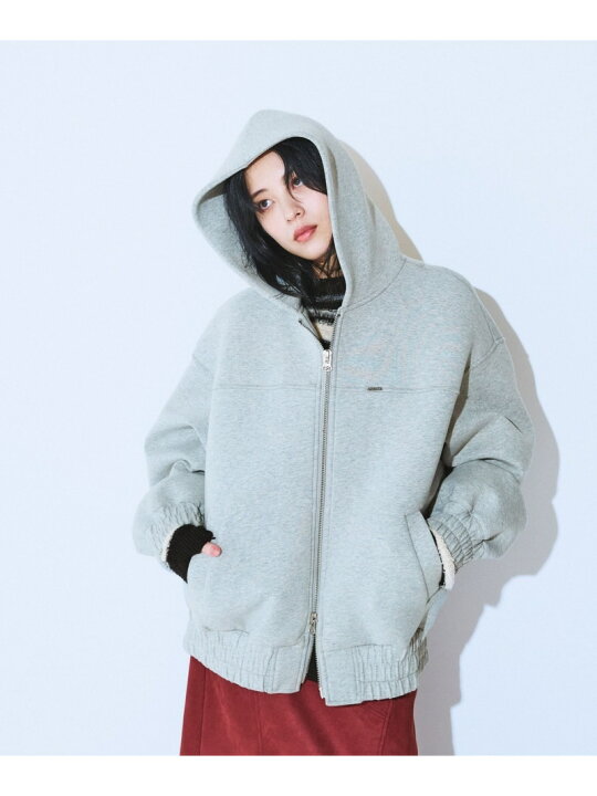 jeanasis(ジーナシス)＊ダンボールbigフードブルゾン(フーディ)＊新作 セール】ダンボールBIGフードブルゾン/496842（パーカー