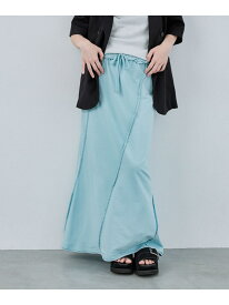 【SALE／53%OFF】パネルコンビスウェットスカート JEANASIS ジーナシス スカート ロング・マキシスカート ブルー ブラック【RBA_E】[Rakuten Fashion]